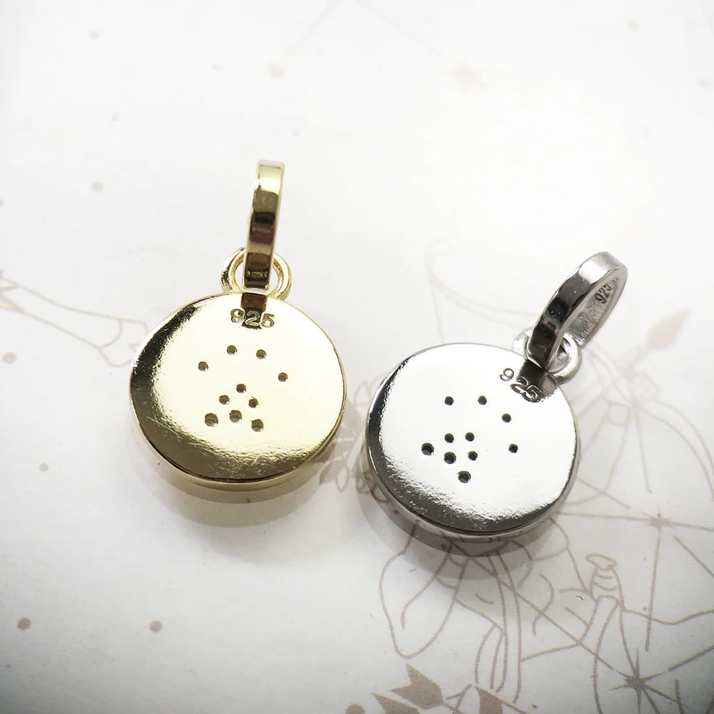 Gold Plated 925 Sterling Silver CZ Stones Dog Footprint Paw Pendant