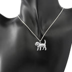 Stainless Steel Beagle Dog Pendant Necklace