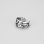 White Gold Plated 925 Sterling Silver Adjustable Ring
