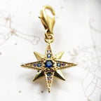 925 Sterling Sliver Lucky Golden Royalty Star Pendant Charm