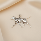 Dalmatian Moving Dog Pendant Gold/Silver Plated Zinc Alloy