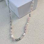 Natural Blue Crystal Freshwater Pearl Alloy Necklace