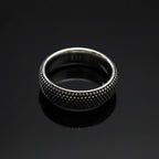 Textured Thick Band Ring in Blackened 925 Sterling Silver