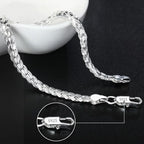 Selection of 925 Sterling Silver Chain Bracelets