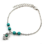 Boho Turquoise Resin Bead Summer Anklet in Zinc Alloy - Choose Your Design