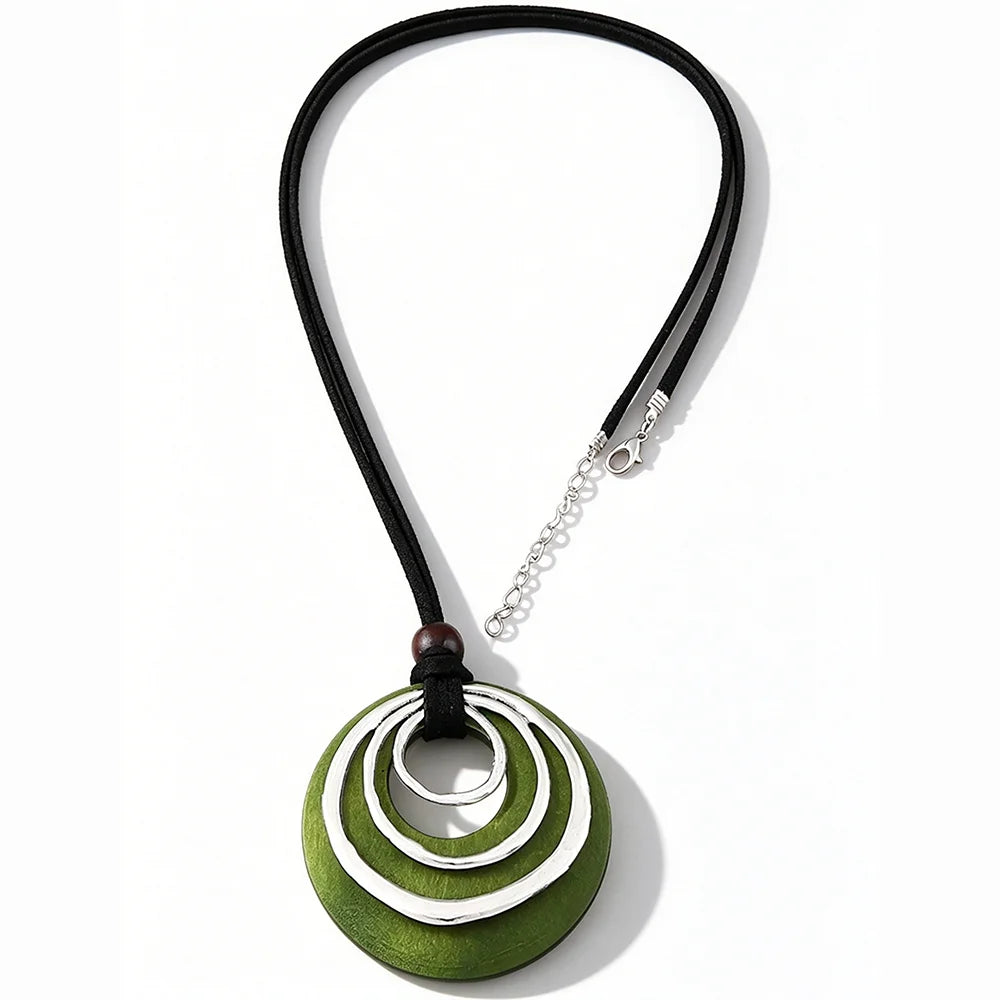 Selection of Suede & Wax Leather Cord Alloy Pendant Necklaces