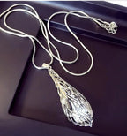 Bold Long Statement Necklace with Oversized Crystal Pendant - Choose Yours