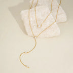 18K Gold-Plated Stainless-Steel Necklaces in Gold or Silver with Zircon Stone