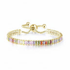 Selection of 925 Sterling Silver Tennis Bracelets with Multi-colored Zircons