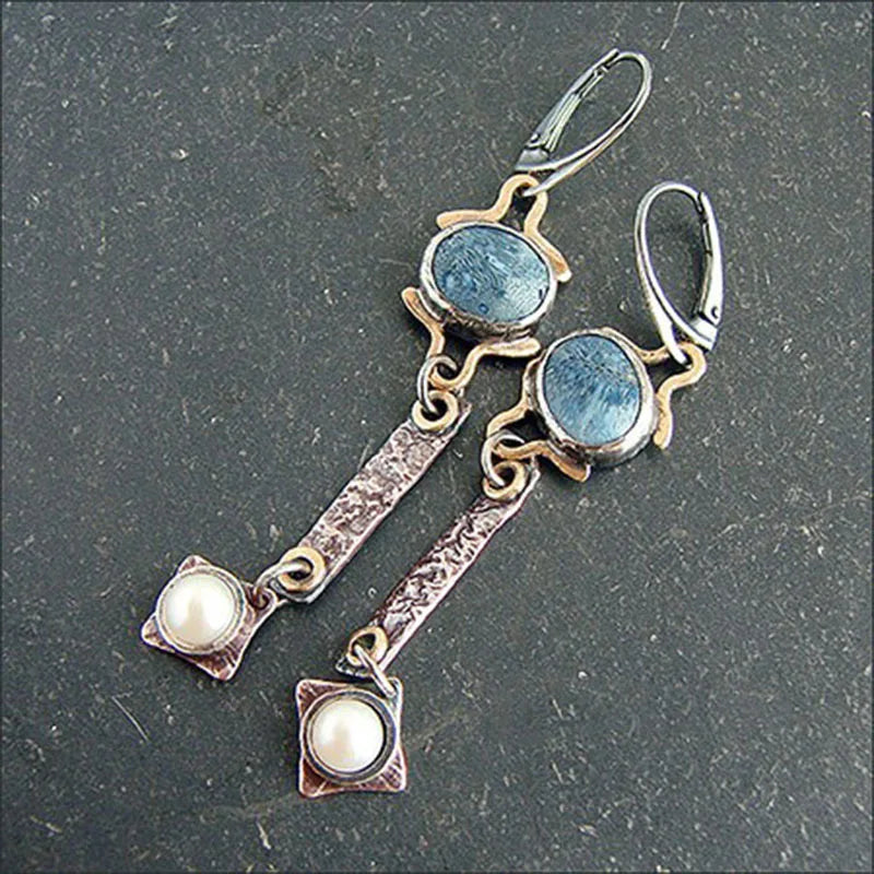 Unique Collection of Handmade Alloy Resin Earrings - Geometric Asymmetric Boho