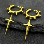 Punk Spike Rivet Goth Hoop Stainless Steel Earrings Collection
