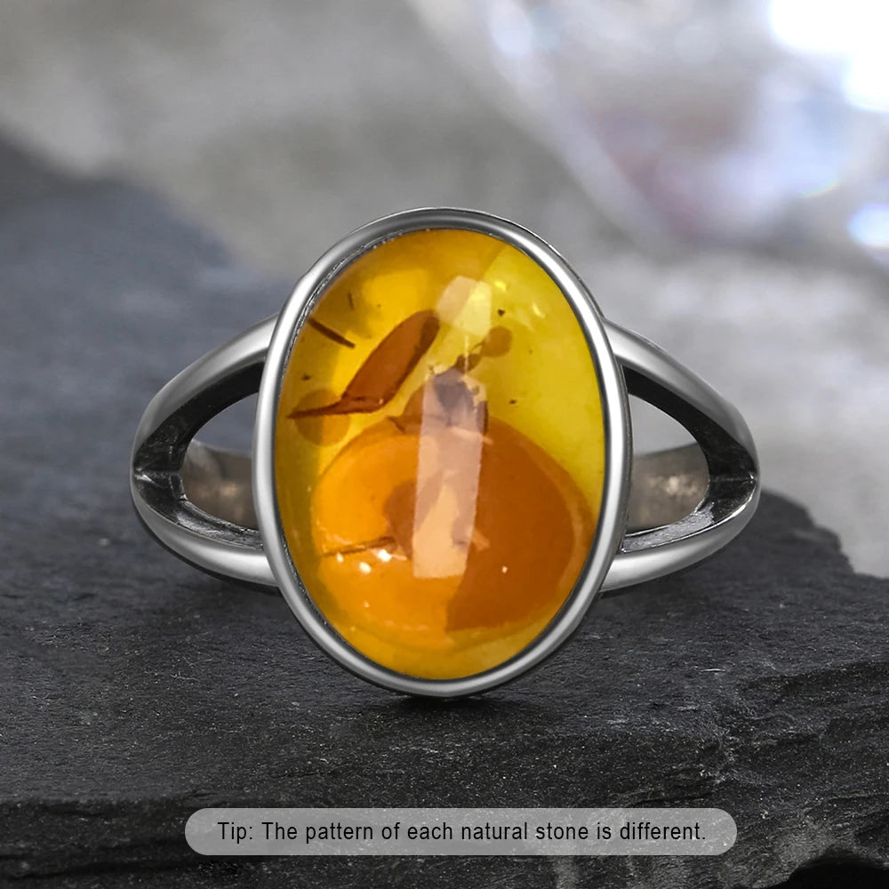 925 Sterling Silver Ring Natural Gemstone Ring
