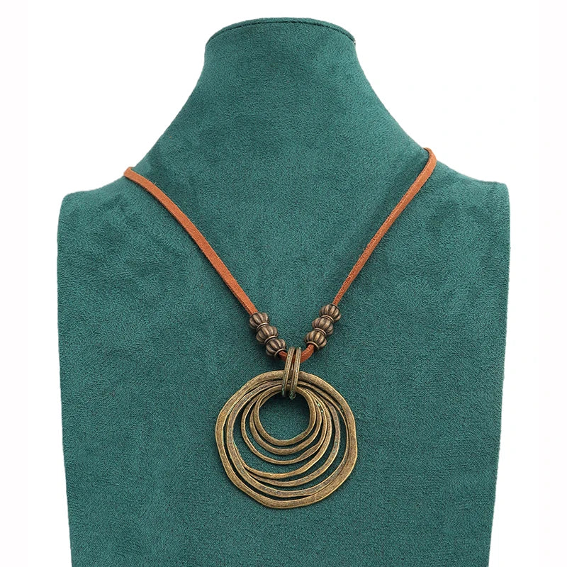 Selection of Suede & Wax Leather Cord Alloy Pendant Necklaces