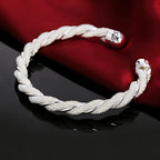 925 Sterling Silver Adjustable Cuff & Link Chain Bracelets Collection