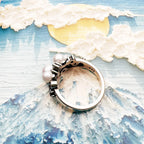 Freshwater Pearl Ring In 925 Sterling Silver with Zircon Stones