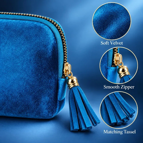6-Layer Velvet Organizer Pouch – Elegant Travel Storage in 3 Colors