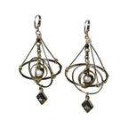 Creative Star Orbit Acrylic Bead Titanium Earrings Geometric