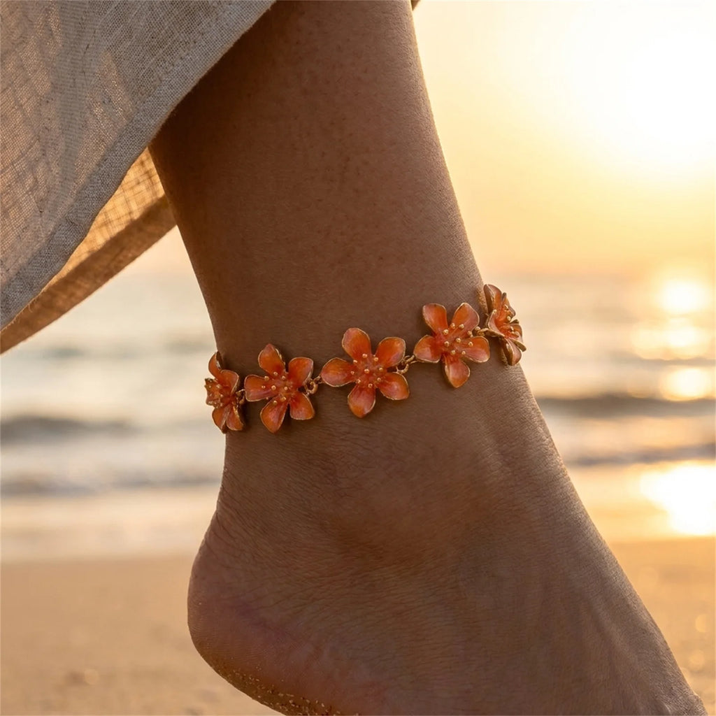 Bohemia Multilayer Rice Bead Starfish Summer Anklet - Choose Yours