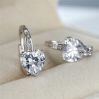 Cubic Zirconia Hoop Alloy Earrings - 11 Colors!