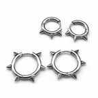 Punk Spike Rivet Goth Hoop Stainless Steel Earrings Collection