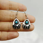 Boho Turquoise Bear Claw Drop Earrings
