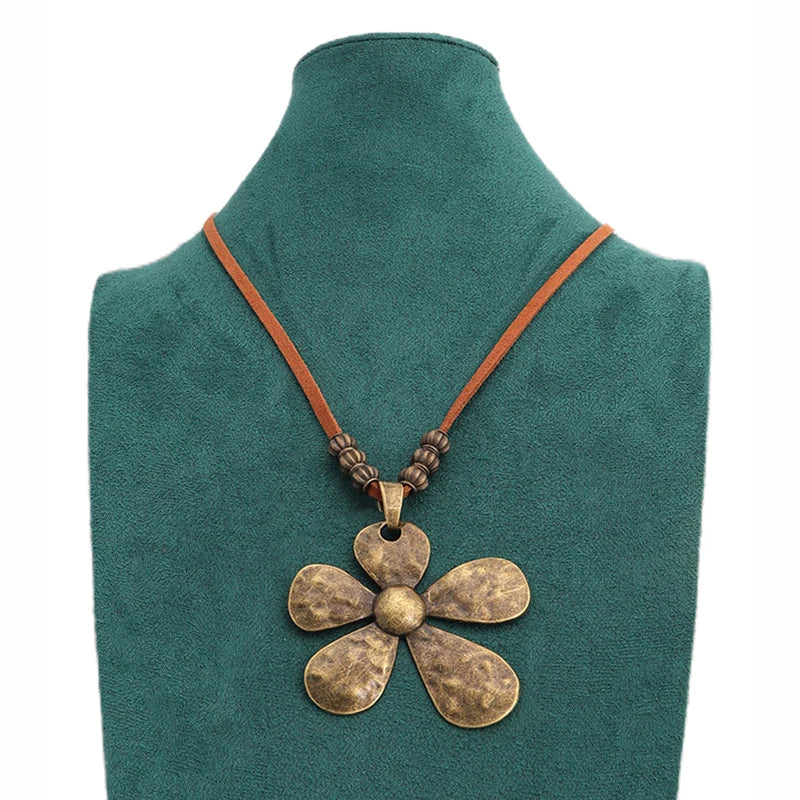 Selection of Suede & Wax Leather Cord Alloy Pendant Necklaces