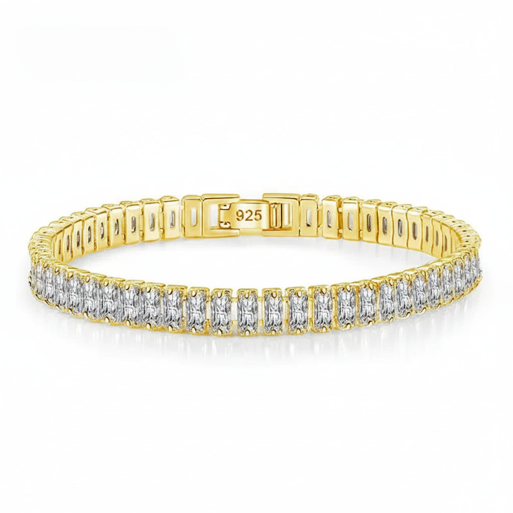 Selection of 925 Sterling Silver Tennis Bracelets with Multi-colored Zircons