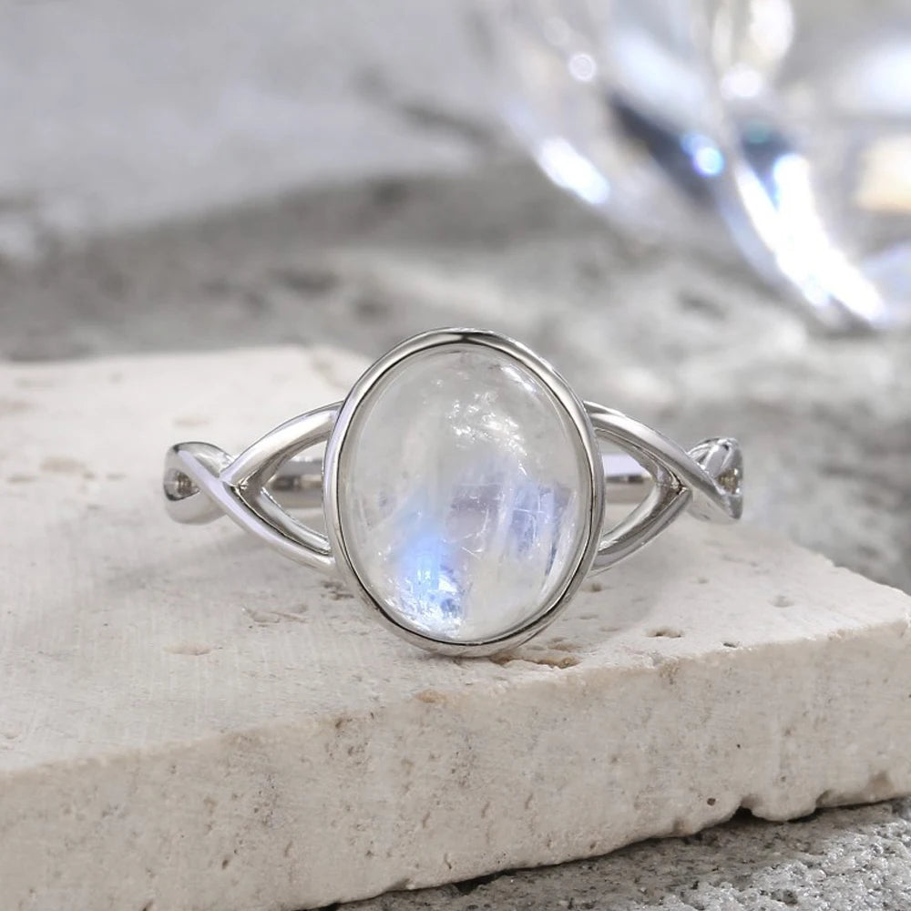 925 Sterling Silver Ring Natural Gemstone Ring