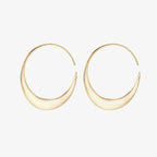 18K Gold Plated Crescent-Shaped Hoop Earrings