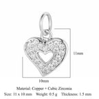 5-Piece Cubic Zirconia Copper Charms for Jewelry Making