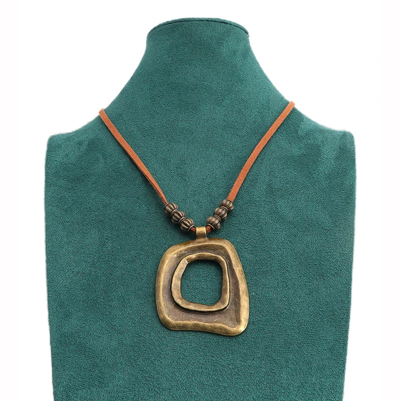 Selection of Suede & Wax Leather Cord Alloy Pendant Necklaces