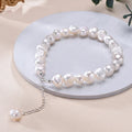 Genuine Freshwater White Pearl Bracelet in 925 Sterling Silver