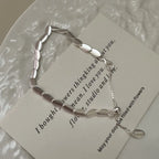 Matte 925 Sterling Silver Bracelet Adjustable