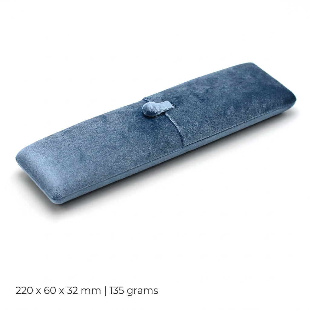 Double-Layer Blue Velvet Jewelry Box – Elegant Jewelry Storage Organizer