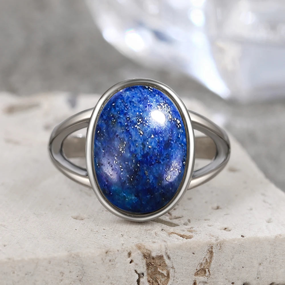 925 Sterling Silver Ring Natural Gemstone Ring