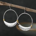 18K Gold Plated Crescent-Shaped Hoop Earrings
