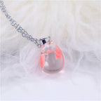 Transparent Resin Ball with Clouds Pendant Necklace in Zinc Alloy - More Styles: Half Moon, Bird