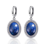 925 Sterling Silver Natural Moonstone Pendant & Earrings Set - Choose Your Stone