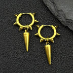 Punk Spike Rivet Goth Hoop Stainless Steel Earrings Collection
