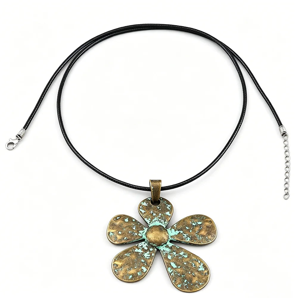 Selection of Suede & Wax Leather Cord Alloy Pendant Necklaces