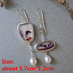 Unique Collection of Handmade Alloy Resin Earrings - Geometric Asymmetric Boho