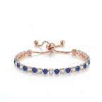 Selection of 925 Sterling Silver Tennis Bracelets with Multi-colored Zircons