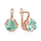 14K Gold Plated Copper Zircon Earrings