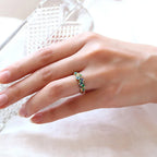 Nature Inspired Cubic Zirconia Brass Ring