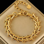 Choice of 18K Gold Plated Stainless Steel Thick Cuban Chain Bracelets - Bold, Statement