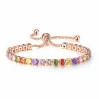 Selection of 925 Sterling Silver Tennis Bracelets with Multi-colored Zircons