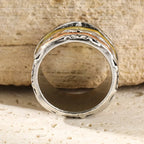 Multicolor Vintage Boho Ring – Unisex Textured Statement Band