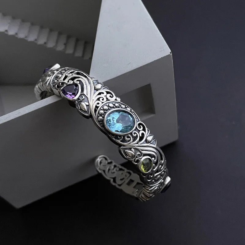 925 Sterling Silver Adjustable Cuff & Link Chain Bracelets Collection