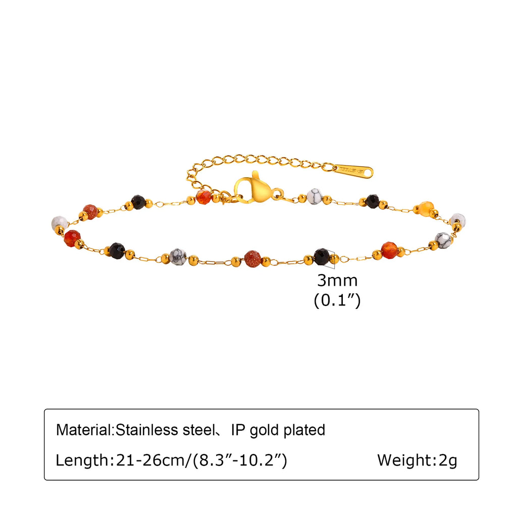Gold-Plated Stainless-Steel Lucky Blue Evil Eye Anklet - Various Styles!!