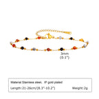 Gold-Plated Stainless-Steel Lucky Blue Evil Eye Anklet - Various Styles!!